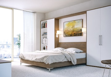 Gladstone Tobacco Oak & Supermatt White Bedroom