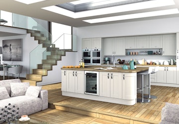 Woodgrain White Wilton Kitchen